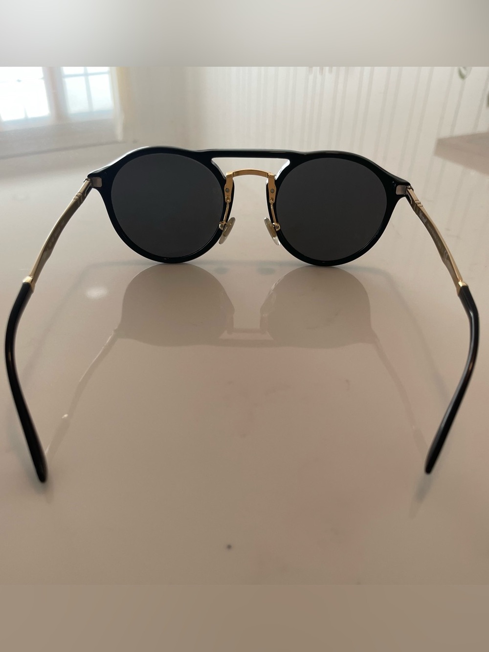 Persol 3264s - Black Sunglasses with Gold Bridge - Picture 5 of 10